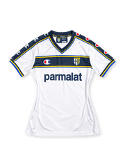 パルマ 2002-03 アウェイ ユニフォーム 白にネイビーの胸帯 parmalatロゴ入り