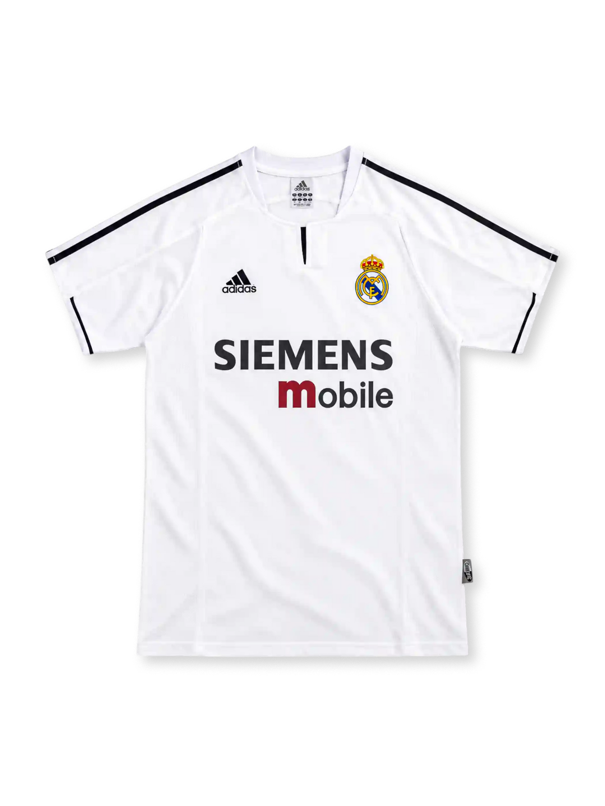 レアル・マドリード 2003-04 ホーム ユニフォーム ホワイト ブラックパイピング SIEMENS mobile アディダス