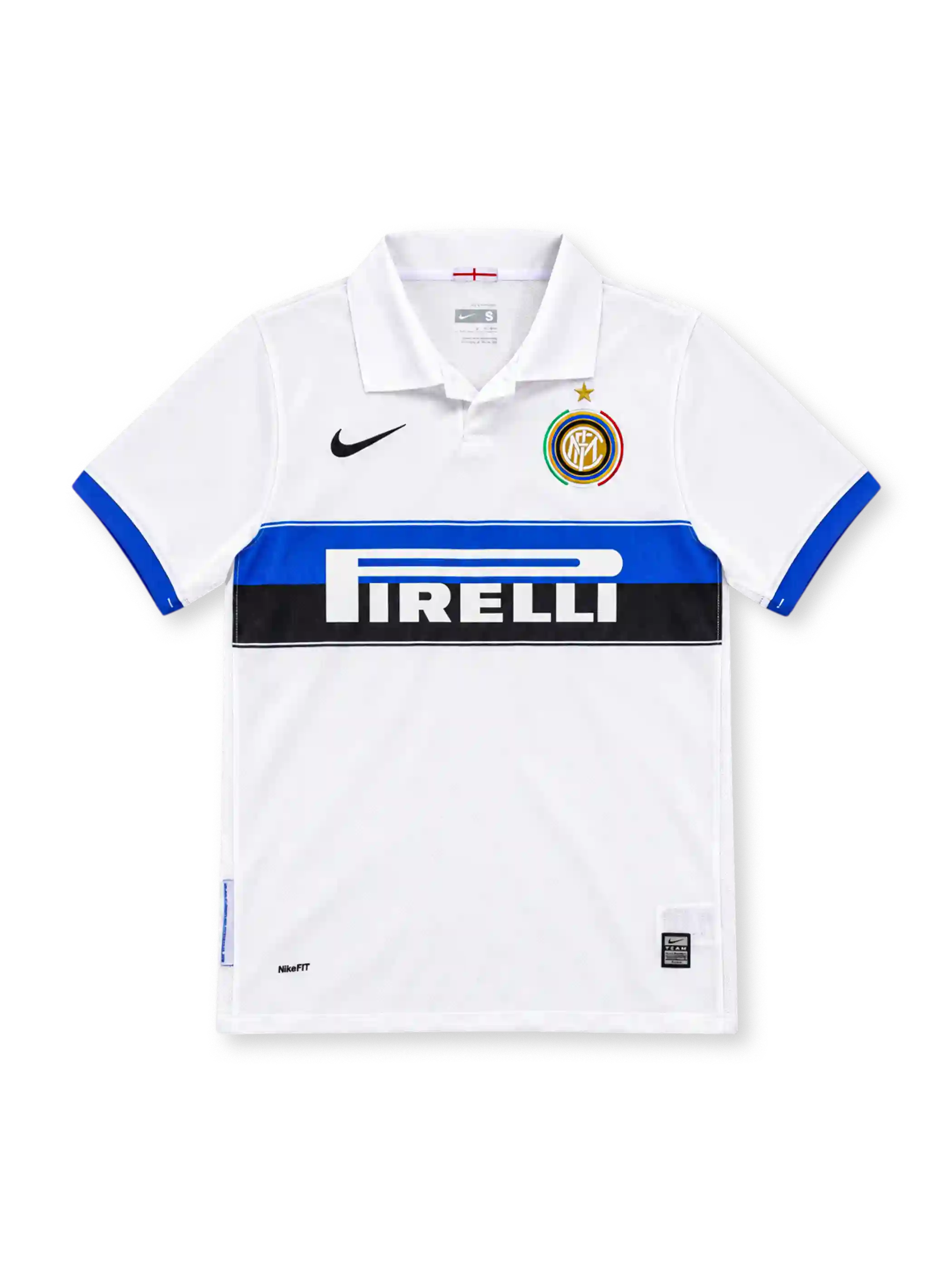 インテル 2009-10 アウェイ ユニフォーム ホワイト ブルー ブラック 横帯 PIRELLI ナイキ