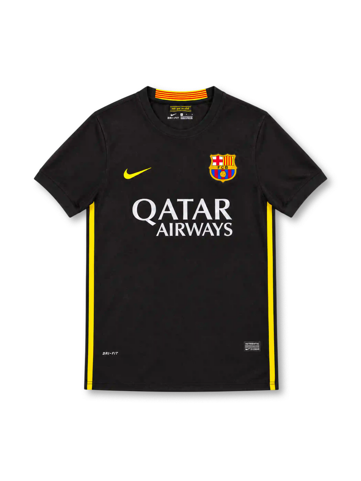 バルセロナ 2013-14 アウェイ ユニフォーム ブラック イエローライン QATAR AIRWAYS ナイキ
