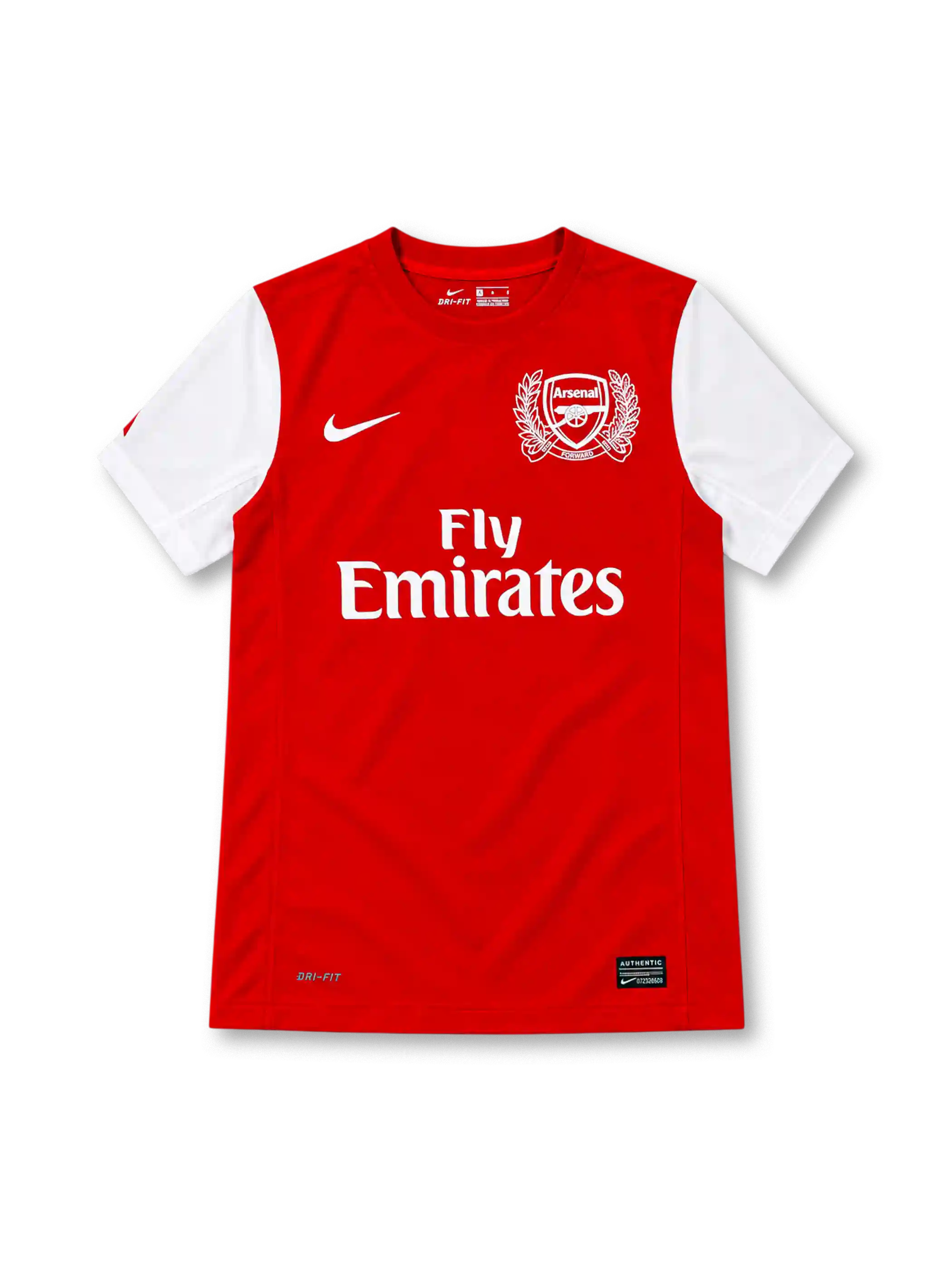 アーセナル 2011-12 ホーム ユニフォーム レッド ホワイト袖 創立125周年エンブレム Fly Emirates ナイキ