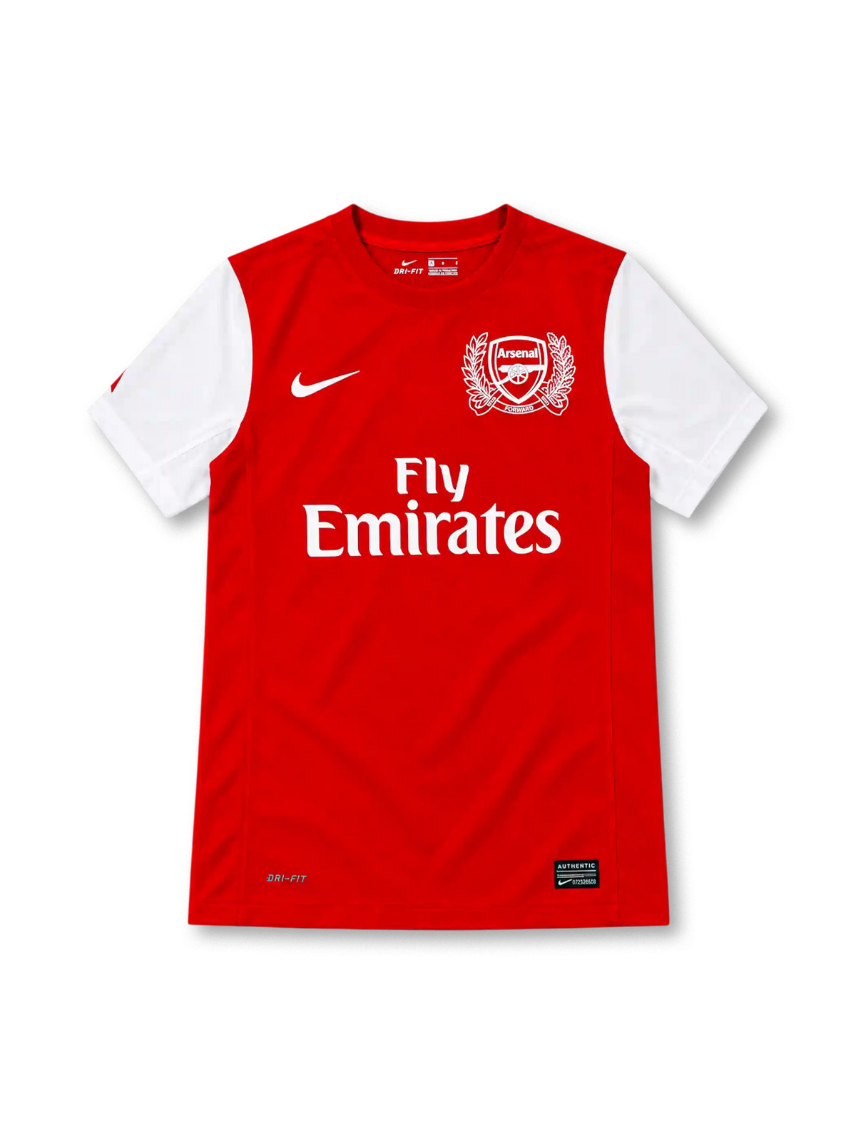 アーセナル 2011-12 ホーム ユニフォーム レッド ホワイト袖 創立125周年エンブレム Fly Emirates ナイキ