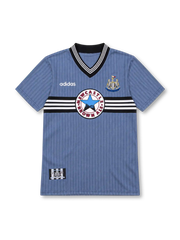ニューカッスル・ユナイテッド 1995-96 アウェイ ユニフォーム ブルーグレー 白黒ライン NEWCASTLE BROWN ALE アディダス