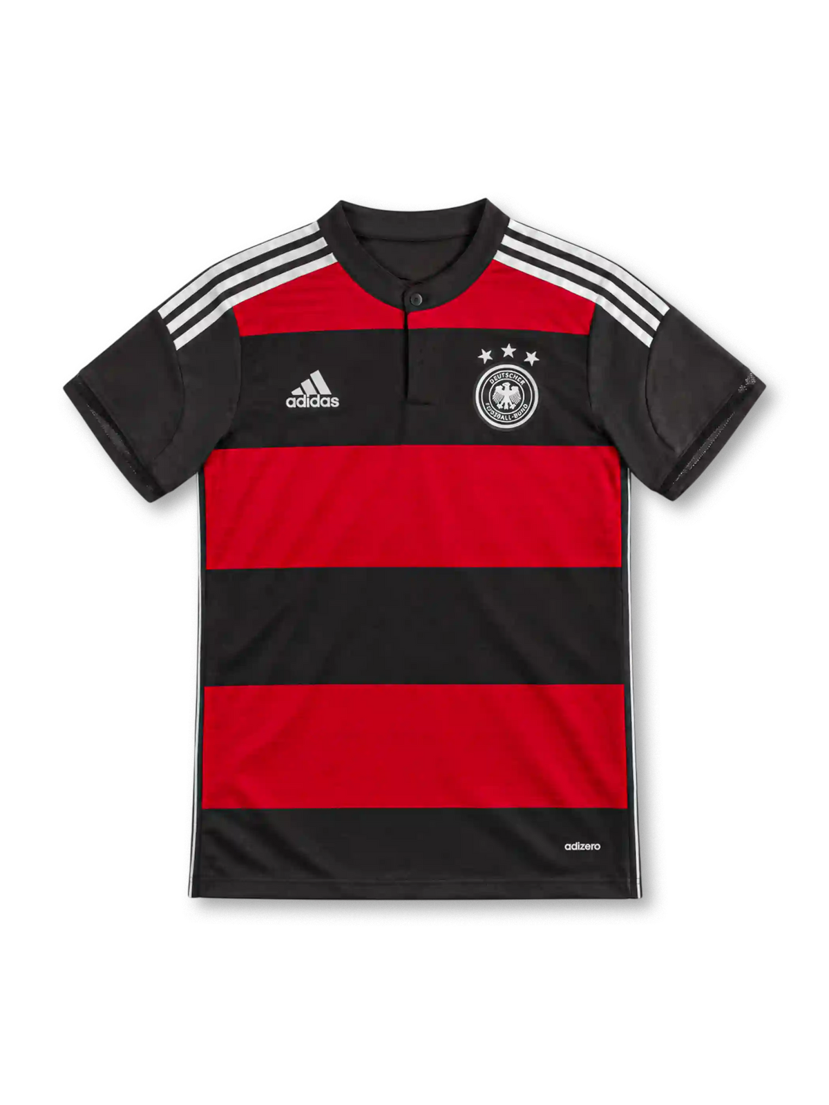 ドイツ代表 2014 アウェイ ユニフォーム レッド ブラック ボーダー ヘンリーネック DFB アディダス
