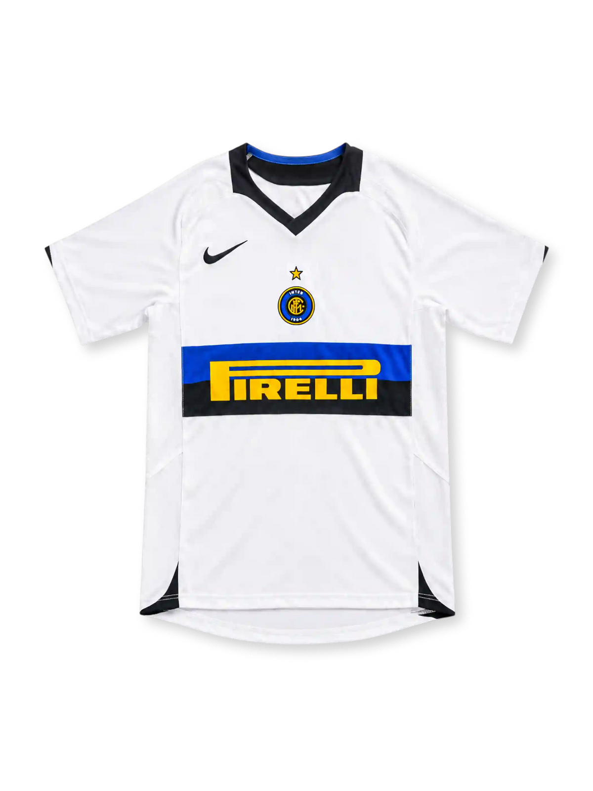 インテル 2005-06 アウェイ ユニフォーム ホワイト ブルー ブラック 胸帯 PIRELLI ナイキ