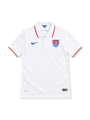 アメリカ代表 2014 ホームユニフォーム ホワイト 細ボーダー 赤ラインのポロ襟 ナイキ製 ブラジルW杯モデル