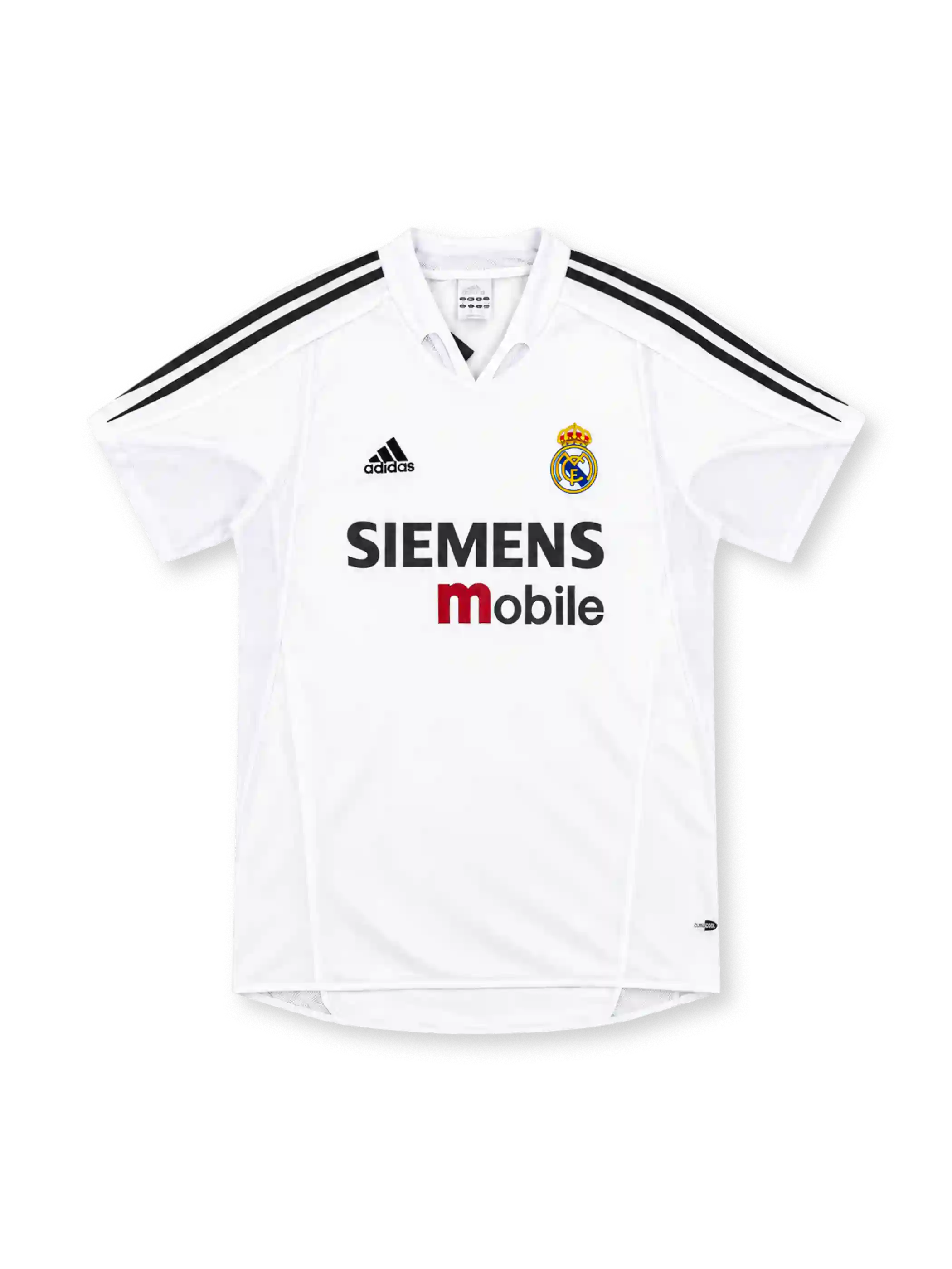 レアル・マドリード 2004/05 ホームユニフォーム ホワイト 黒スリーストライプ アディダス製 SIEMENS mobileスポンサー