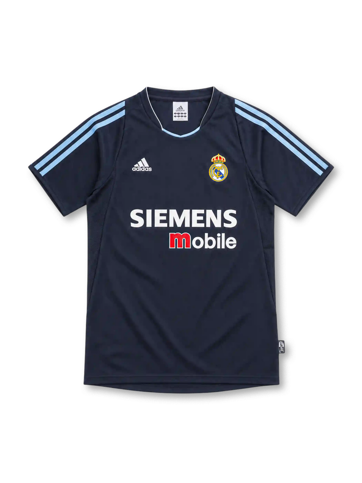 レアル・マドリード 2003/04 アウェイユニフォーム ネイビー スカイブルーのスリーストライプ アディダス製 SIEMENS mobileスポンサー