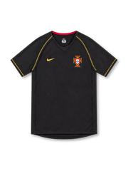 ポルトガル代表 2006 アウェイユニフォーム ブラック ゴールドのステッチ 赤の襟元 ナイキ製 ドイツW杯モデル