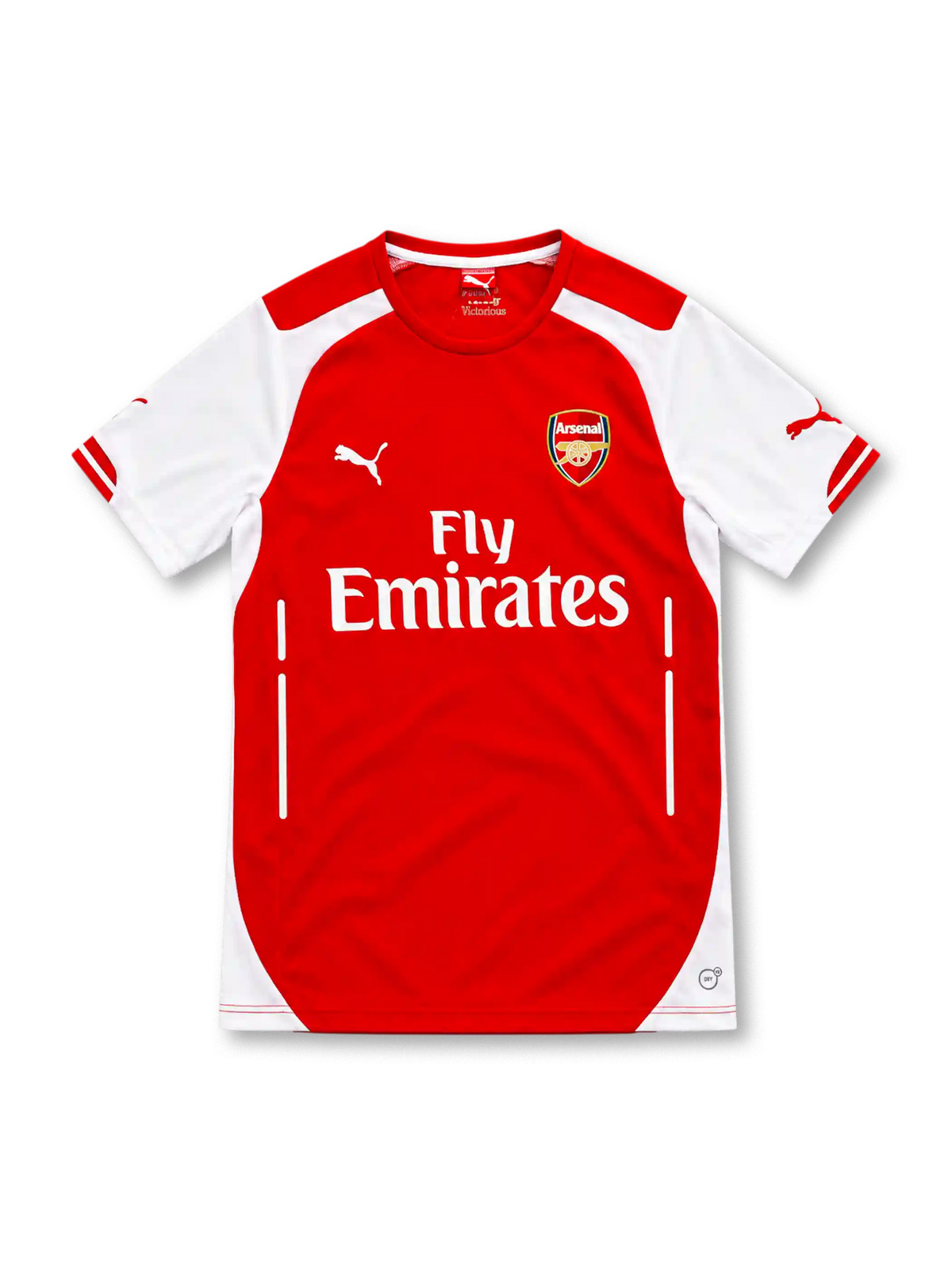 アーセナル 2014/15 ホームユニフォーム レッド 白袖 白サイドパネル プーマ製 Fly Emiratesスポンサー