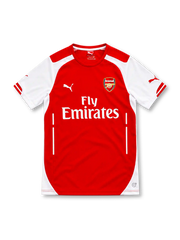 アーセナル 2014/15 ホームユニフォーム レッド 白袖 白サイドパネル プーマ製 Fly Emiratesスポンサー