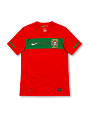 ポルトガル代表 2010 ホームユニフォーム レッド 緑の胸帯 FPFエンブレム ナイキ製 南アフリカW杯モデル