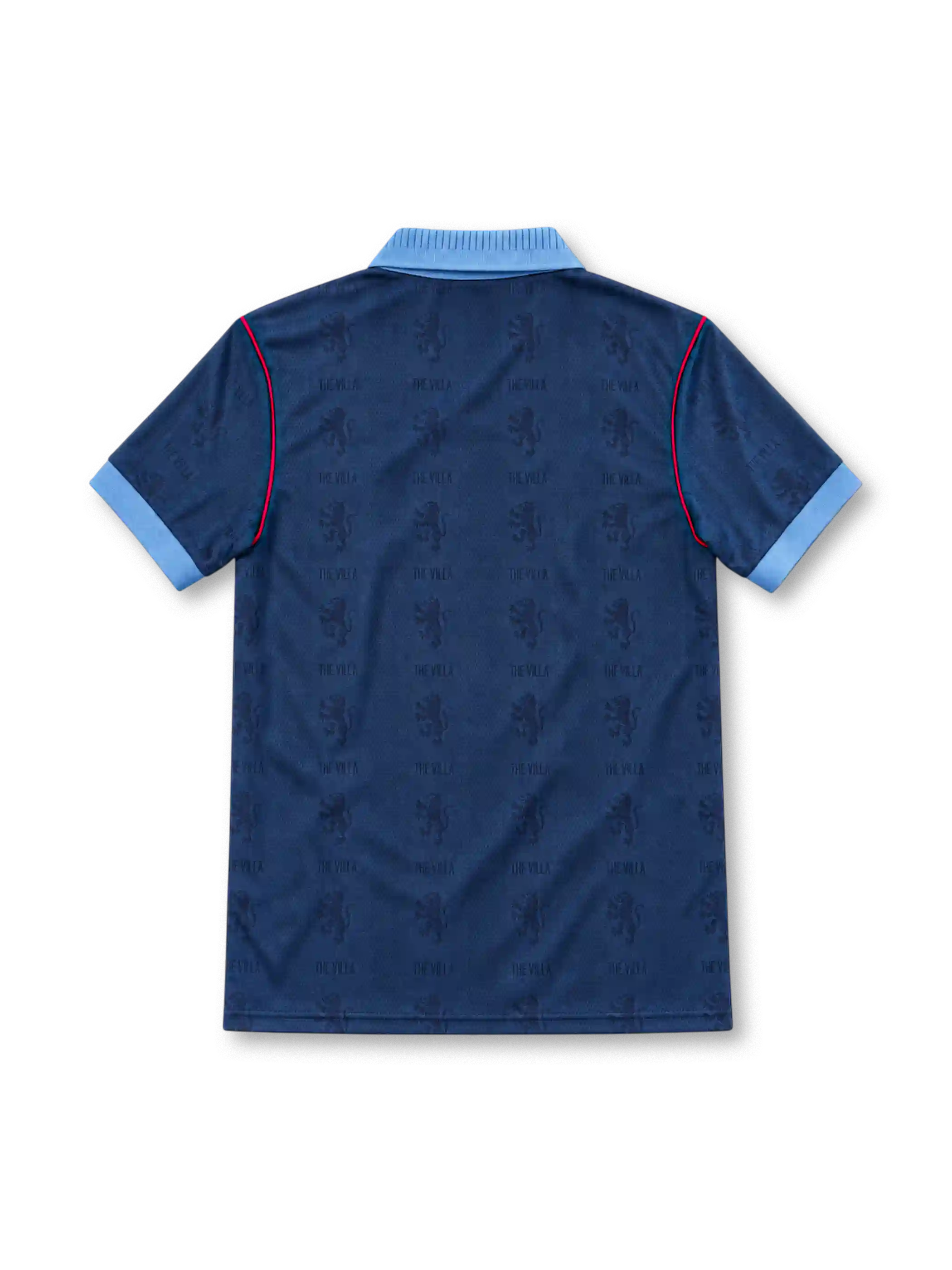 95/97 アストン・ヴィラ サード Reebok製 ネイビー地に獅子柄とスカイブルーの襟が入ったレトロサッカーユニフォーム