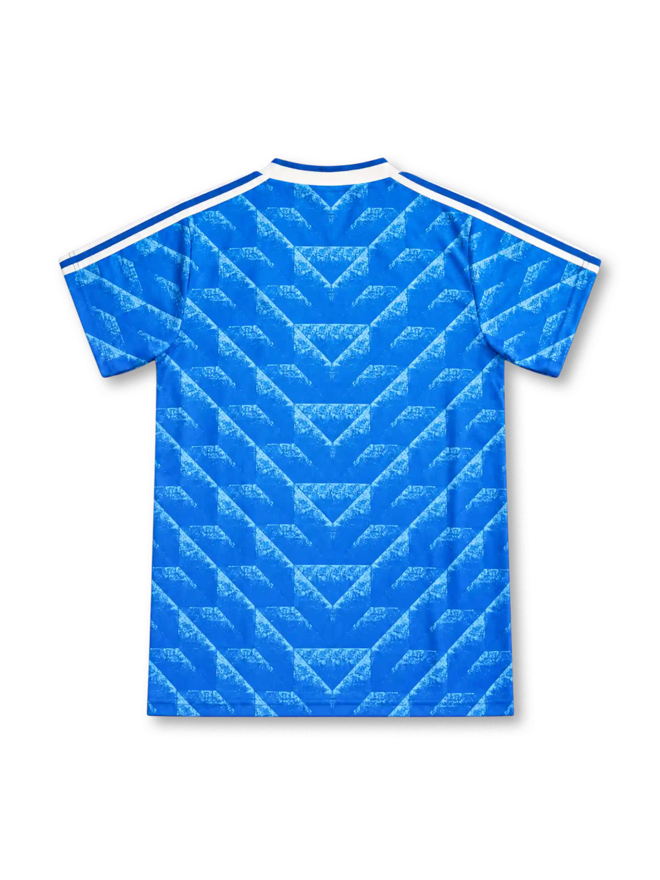 1988 アメリカ代表 アウェイ adidas製 ブルーの矢羽根模様と丸型のエンブレムが入ったレトロサッカーユニフォーム