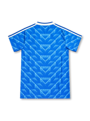 1988 アメリカ代表 アウェイ adidas製 ブルーの矢羽根模様と丸型のエンブレムが入ったレトロサッカーユニフォーム