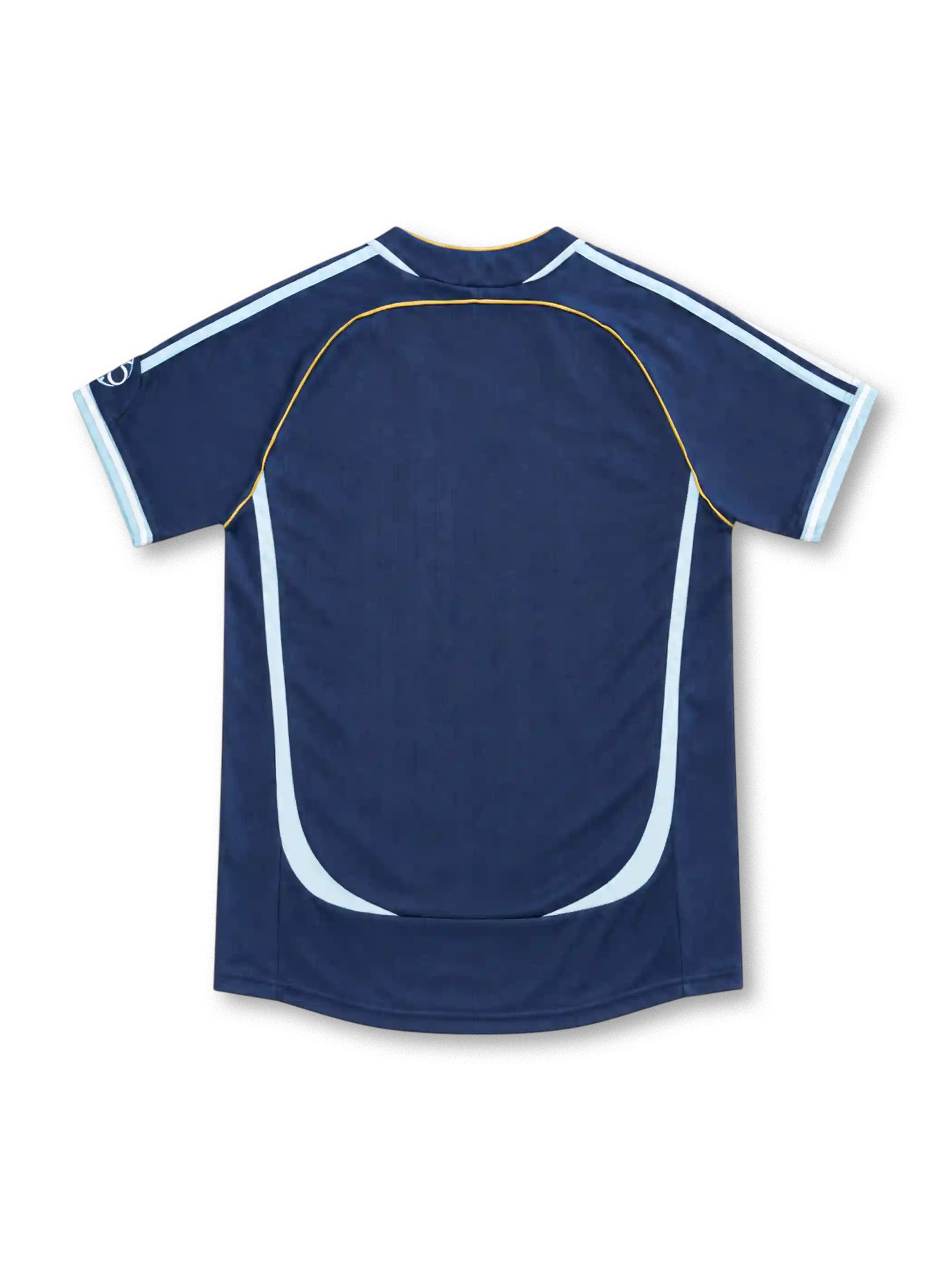 2006 アルゼンチン代表 アウェイ adidas製 水色のパネルと金色のパイピングが入ったネイビーのレトロサッカーユニフォーム