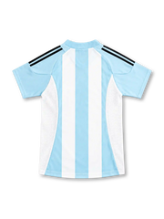 2002 アルゼンチン代表 ホーム adidas製 水色と白の縦縞と黒い肩ラインが入ったレトロサッカーユニフォーム