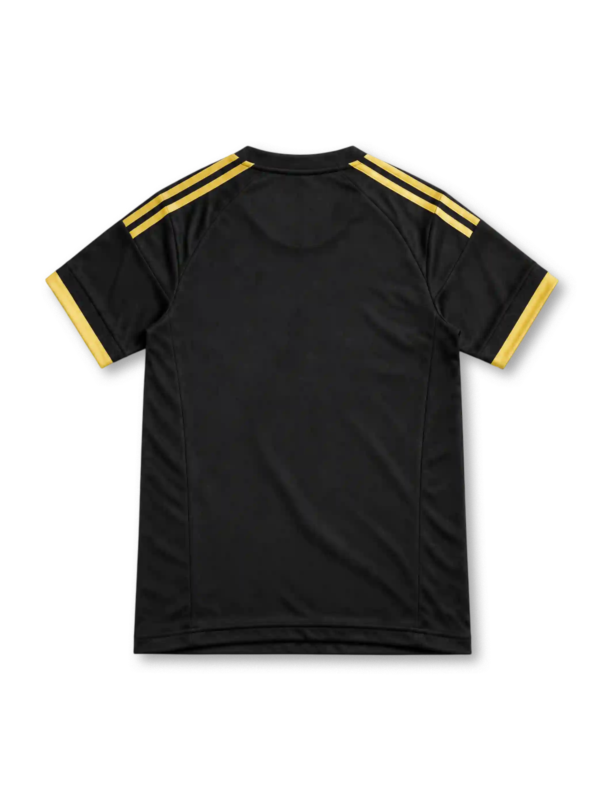 15/16 ユヴェントス サード adidas製 金色の3本ラインとJeepロゴが入った黒いレトロサッカーユニフォーム