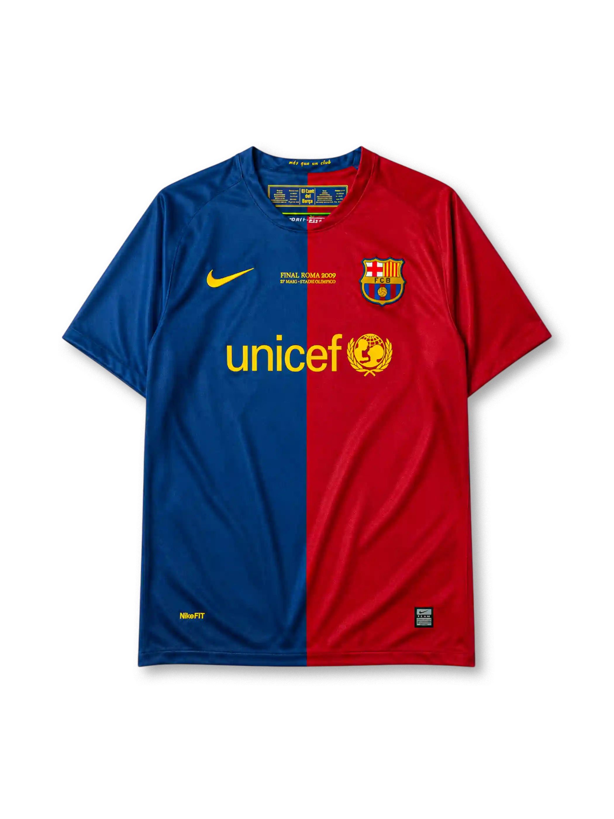 バルセロナ 2008/09シーズン ホームジャージ FINAL ROMA 2009記念モデル(ブルー×レッド、unicef)
