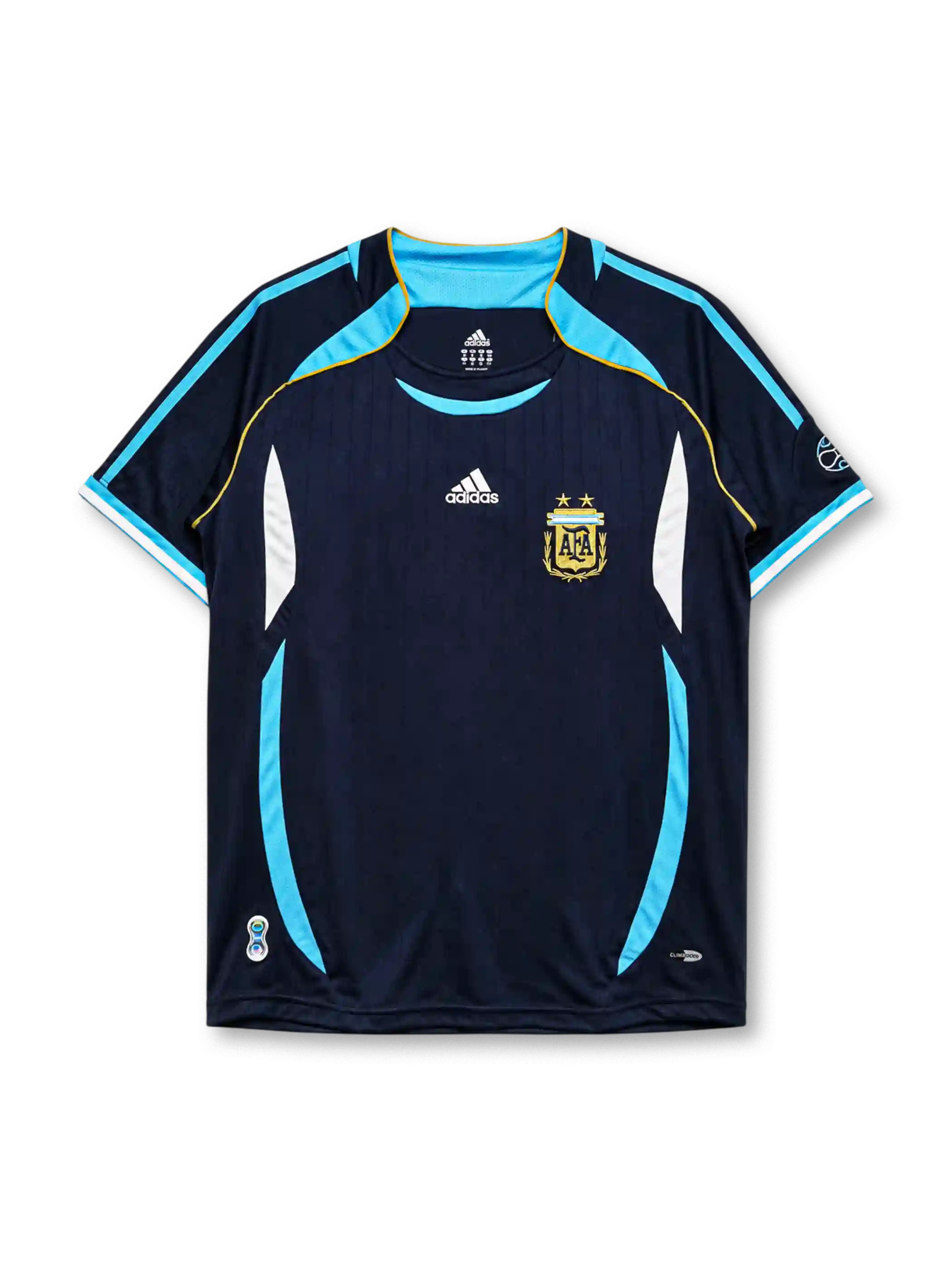 アルゼンチン代表 2006年ドイツW杯 アウェイジャージ(ネイビー×スカイブルー、adidas)