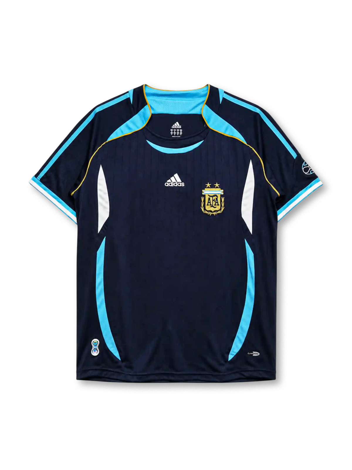 アルゼンチン代表 2006年ドイツW杯 アウェイジャージ(ネイビー×スカイブルー、adidas)