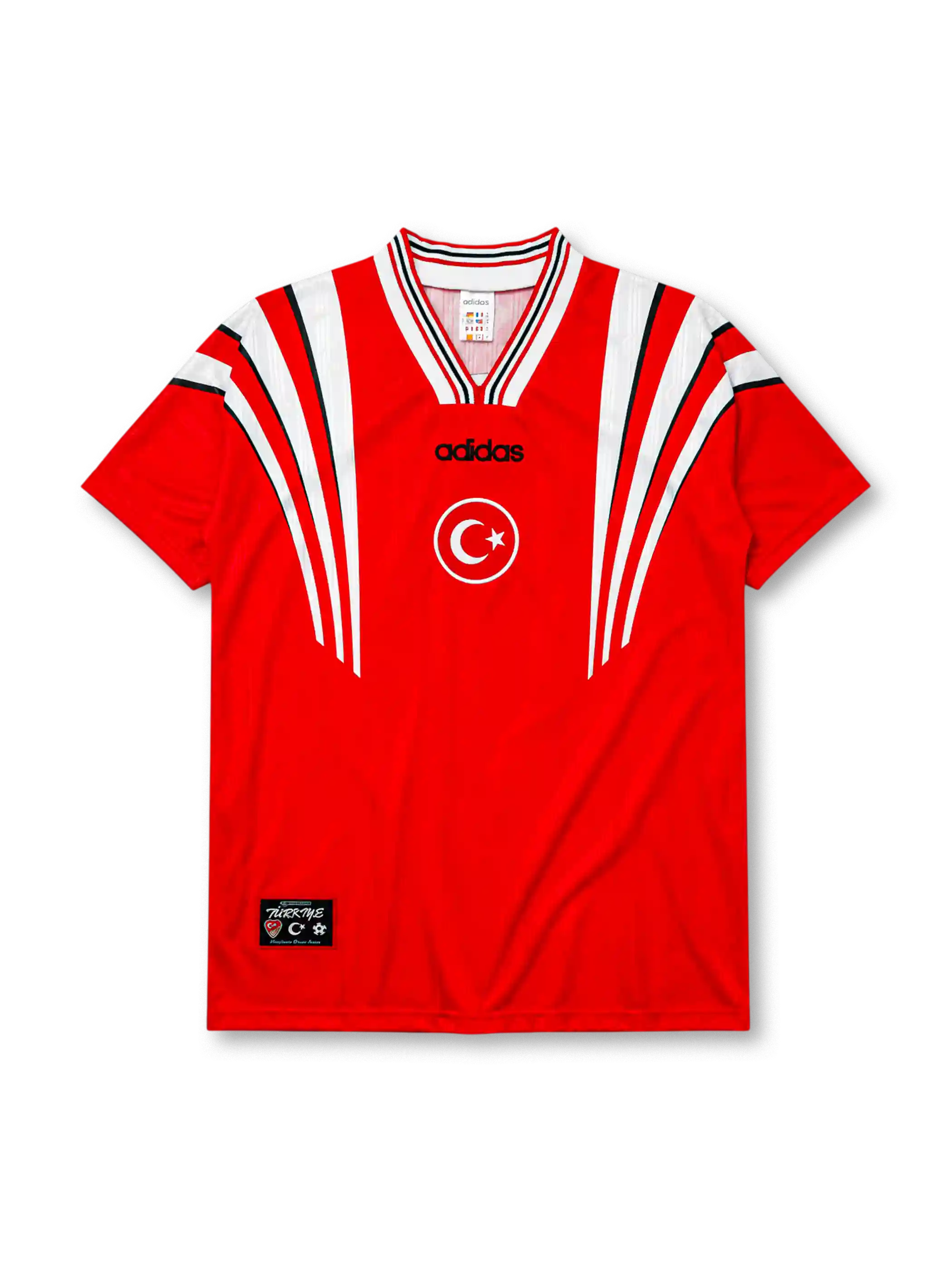 トルコ代表 1996年ユーロ96 ホームジャージ(レッド×ホワイト、adidas)