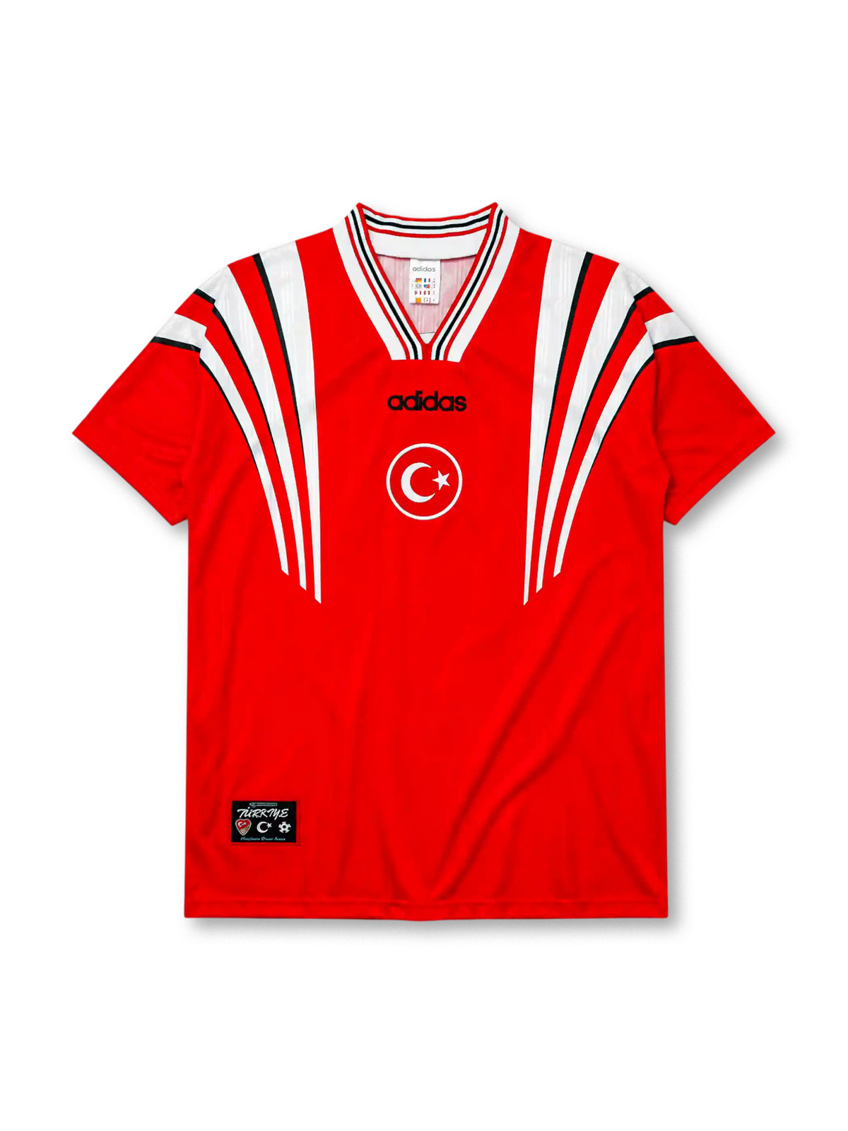 トルコ代表 1996年ユーロ96 ホームジャージ(レッド×ホワイト、adidas)