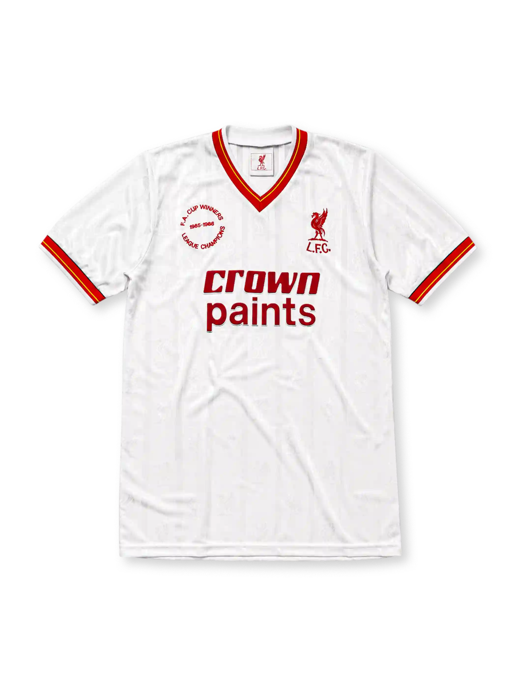 リバプールFC 1985/86シーズン アウェイシャツ(Crown Paints、二冠達成記念バッジ付き)
