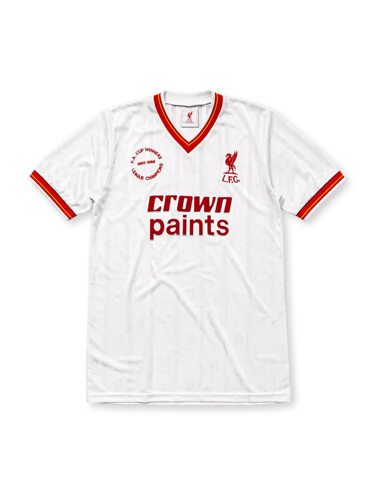 リバプールFC 1985/86シーズン アウェイシャツ(Crown Paints、二冠達成記念バッジ付き)