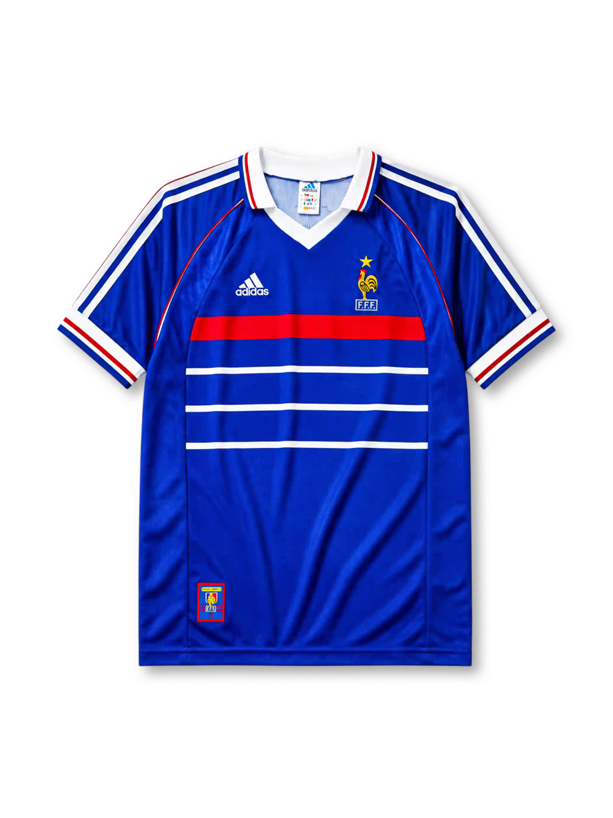 フランス代表 1998シーズン ホームシャツ(Adidas、1998年W杯初優勝記念スター付き)