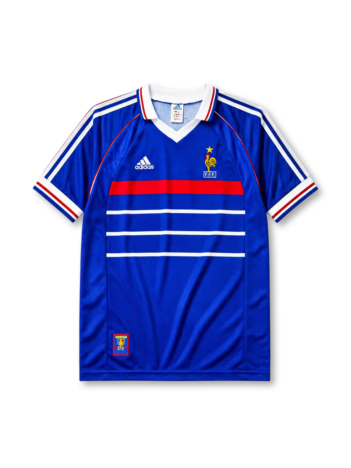 フランス代表 1998シーズン ホームシャツ(Adidas、1998年W杯初優勝記念スター付き)