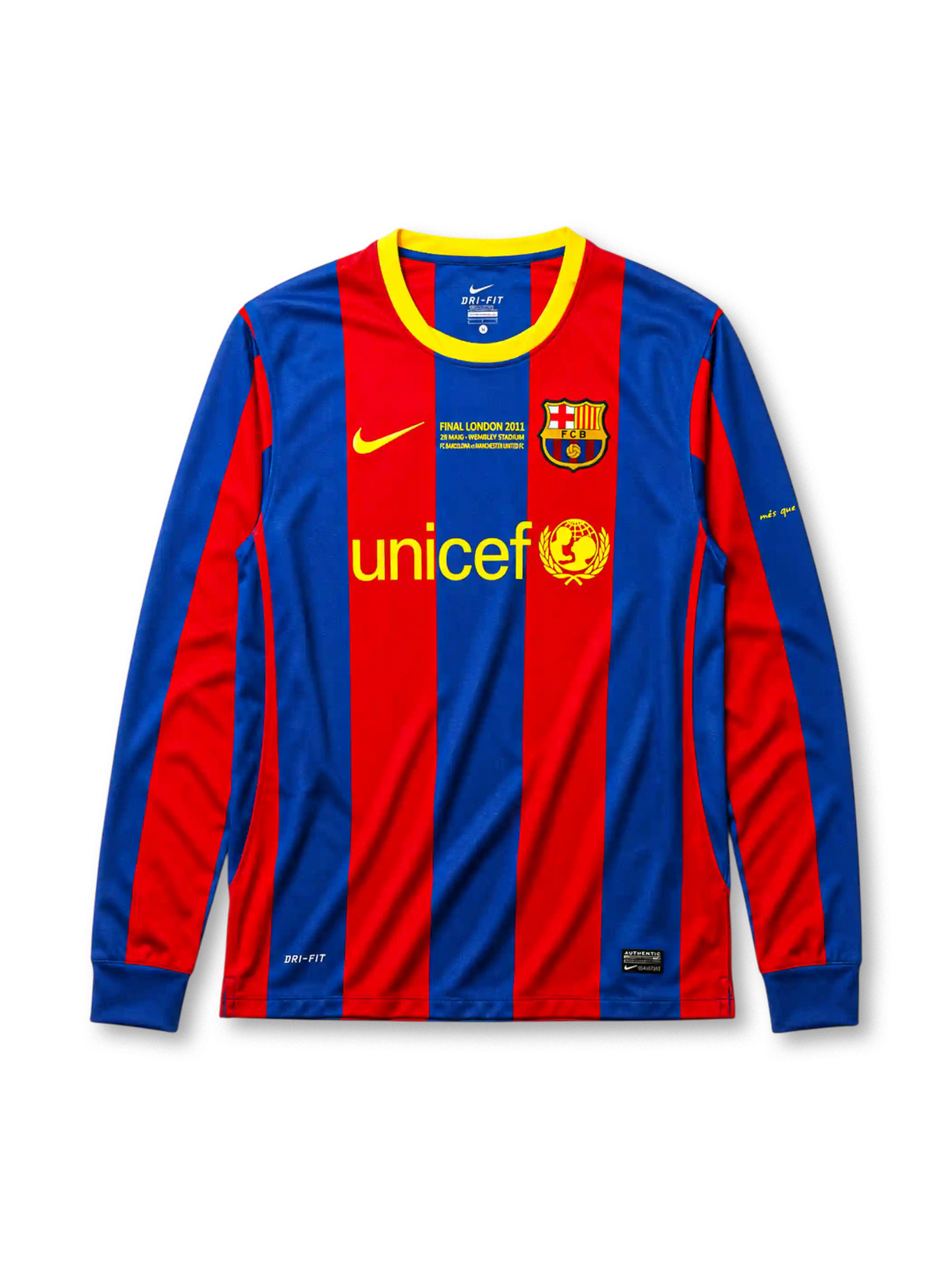 FCバルセロナ 2010/11シーズン ホーム チャンピオンズリーグ決勝仕様 長袖ユニフォーム