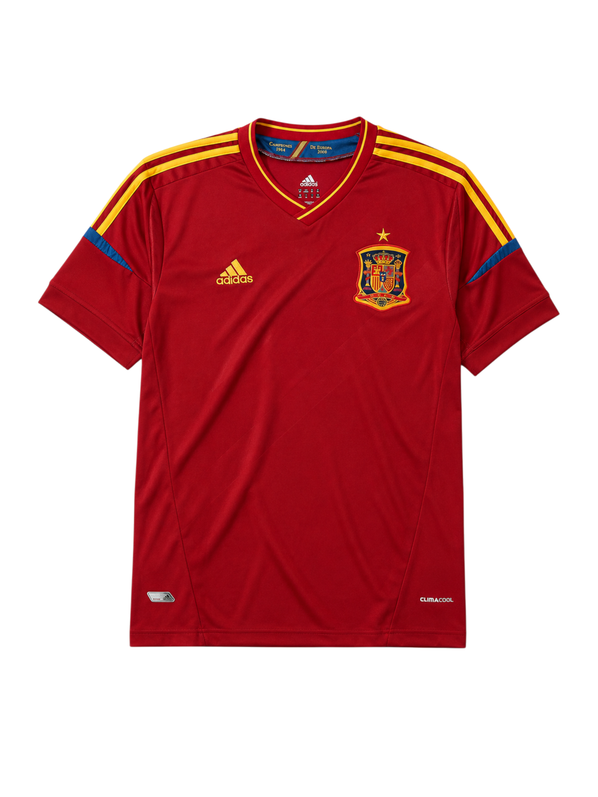 スペイン代表 2012年ユーロ ホームシャツ adidas製 3連覇達成記念モデル