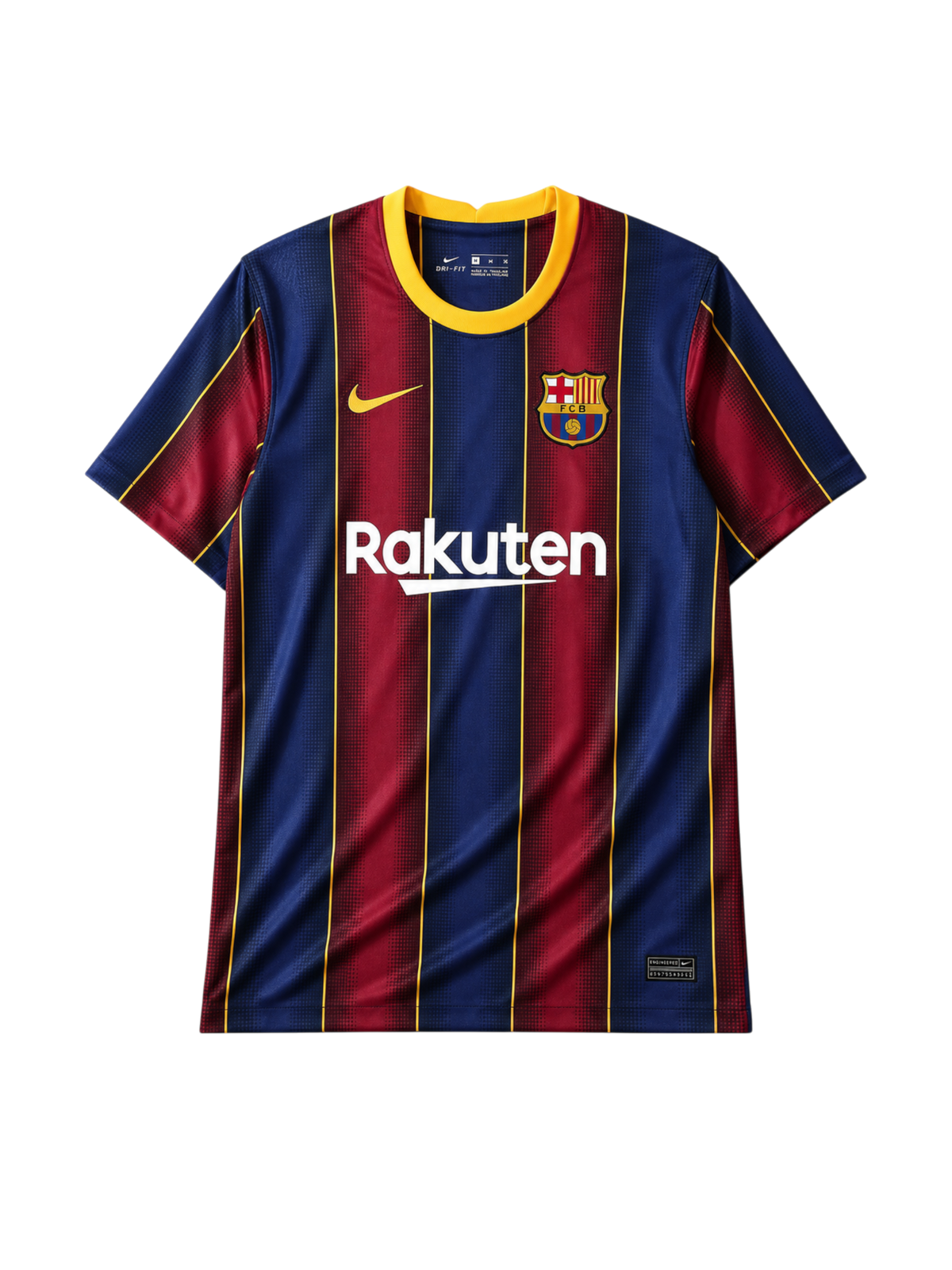 FCバルセロナ 2020-21シーズン ホームシャツ Rakutenスポンサー Nike製 メッシ最終シーズンモデル