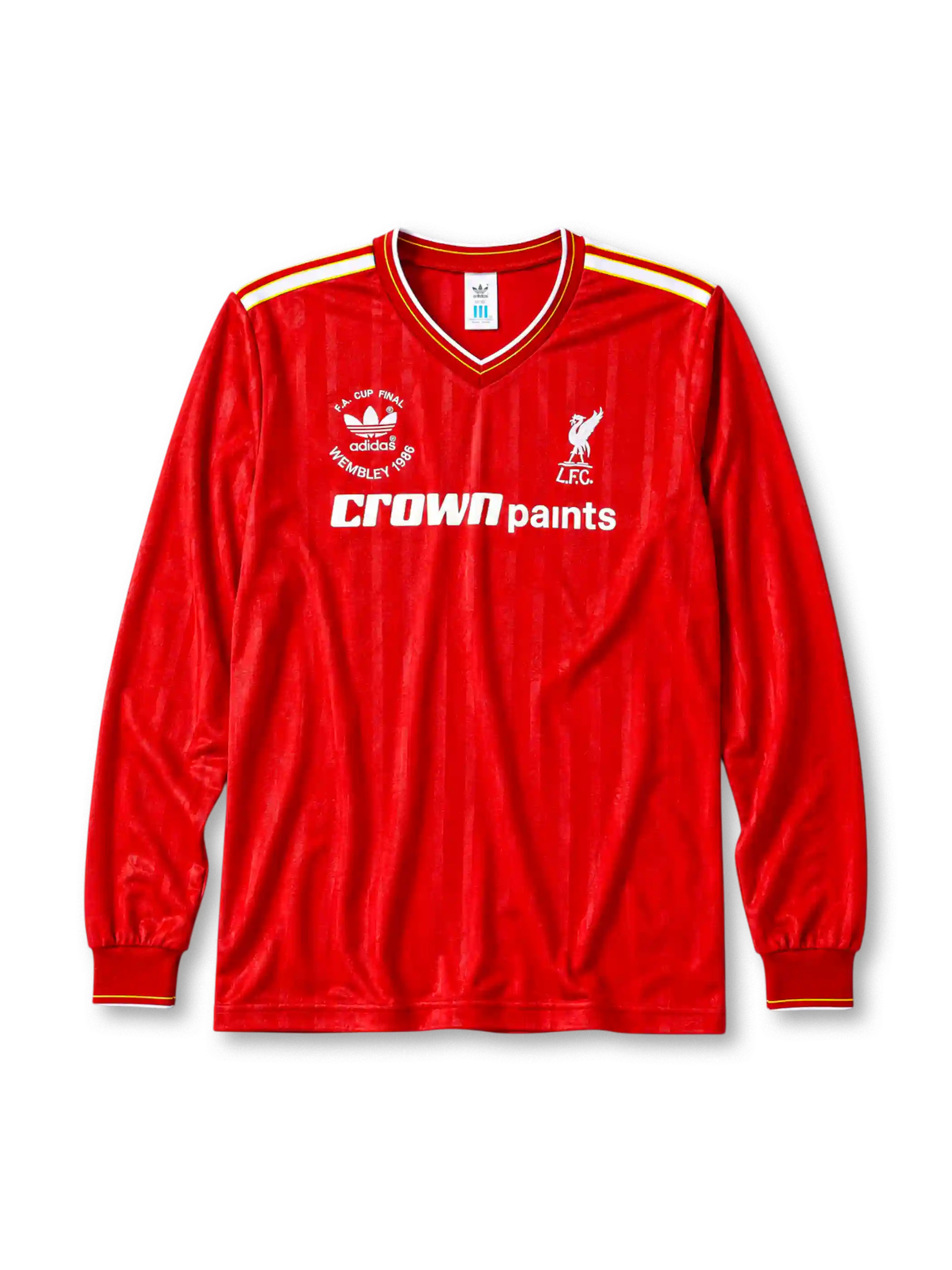 1986-87 リヴァプール ホームジャージ adidas Crown Paints FAカップ決勝記念 サッカーユニフォーム