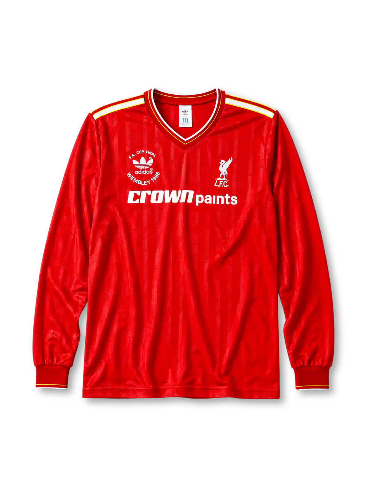 1986-87 リヴァプール ホームジャージ adidas Crown Paints FAカップ決勝記念 サッカーユニフォーム