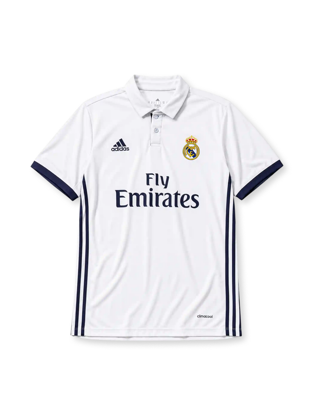 レアル・マドリード 2016-17シーズン ホームシャツ Fly Emiratesスポンサー adidas製 リーガ・CL2冠記念モデル