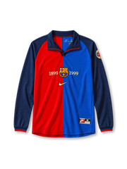 FCバルセロナ 1999/00シーズン ホームジャージ 創設100周年記念 長袖 ナイキ 赤青ツートン
