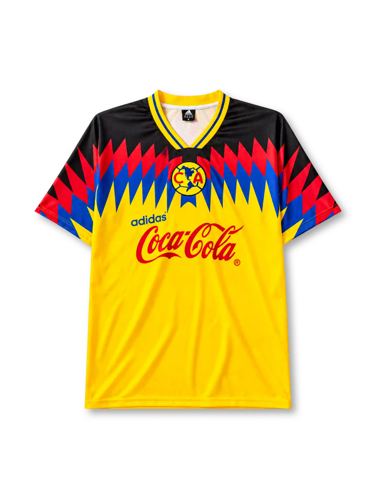 クラブ・アメリカ 1995シーズン ホームジャージ 半袖 adidas イエロー ジグザグ Coca-Cola