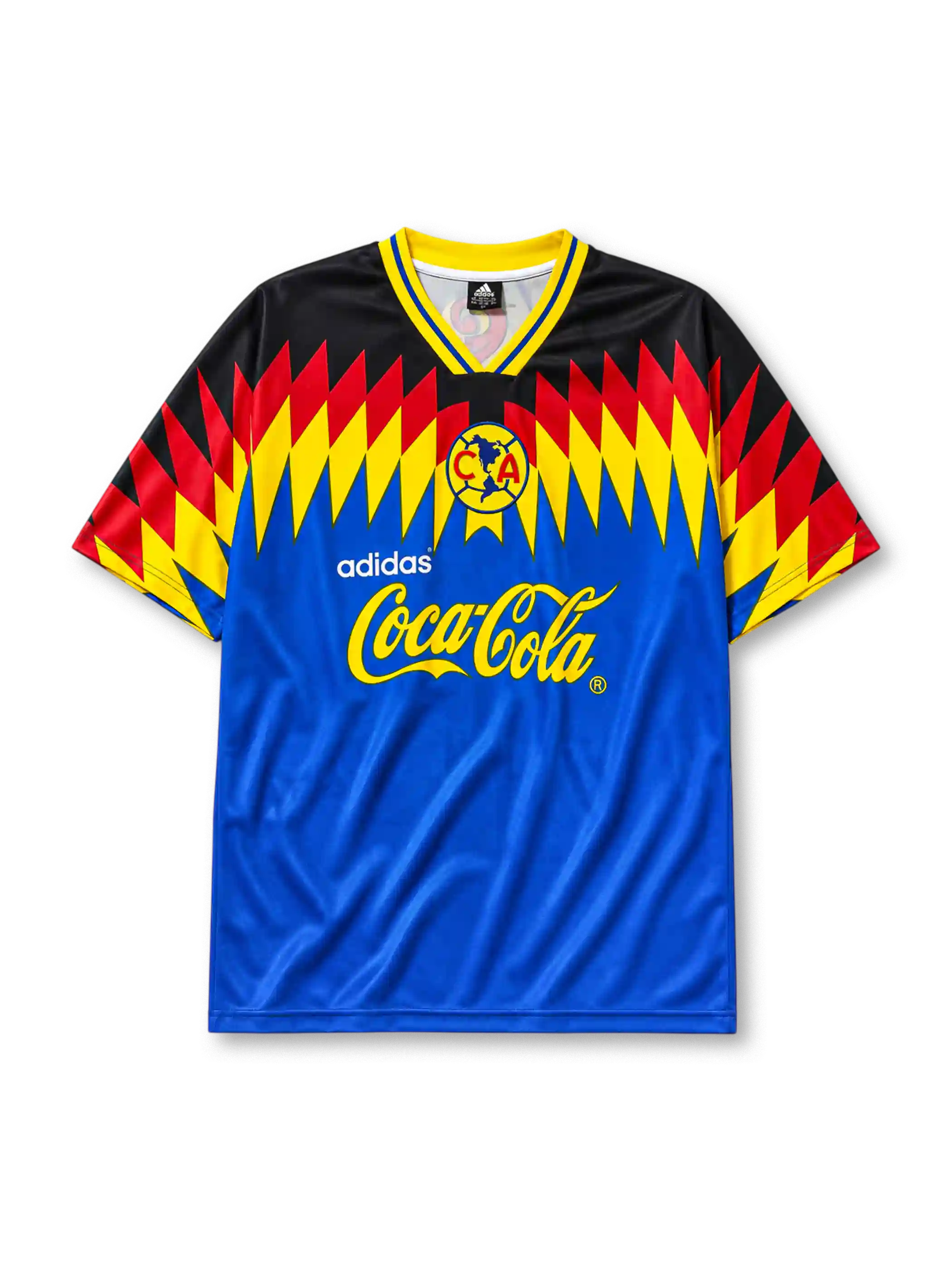 クラブ・アメリカ 1995シーズン アウェイジャージ 半袖 adidas ブルー ジグザグ Coca-Cola