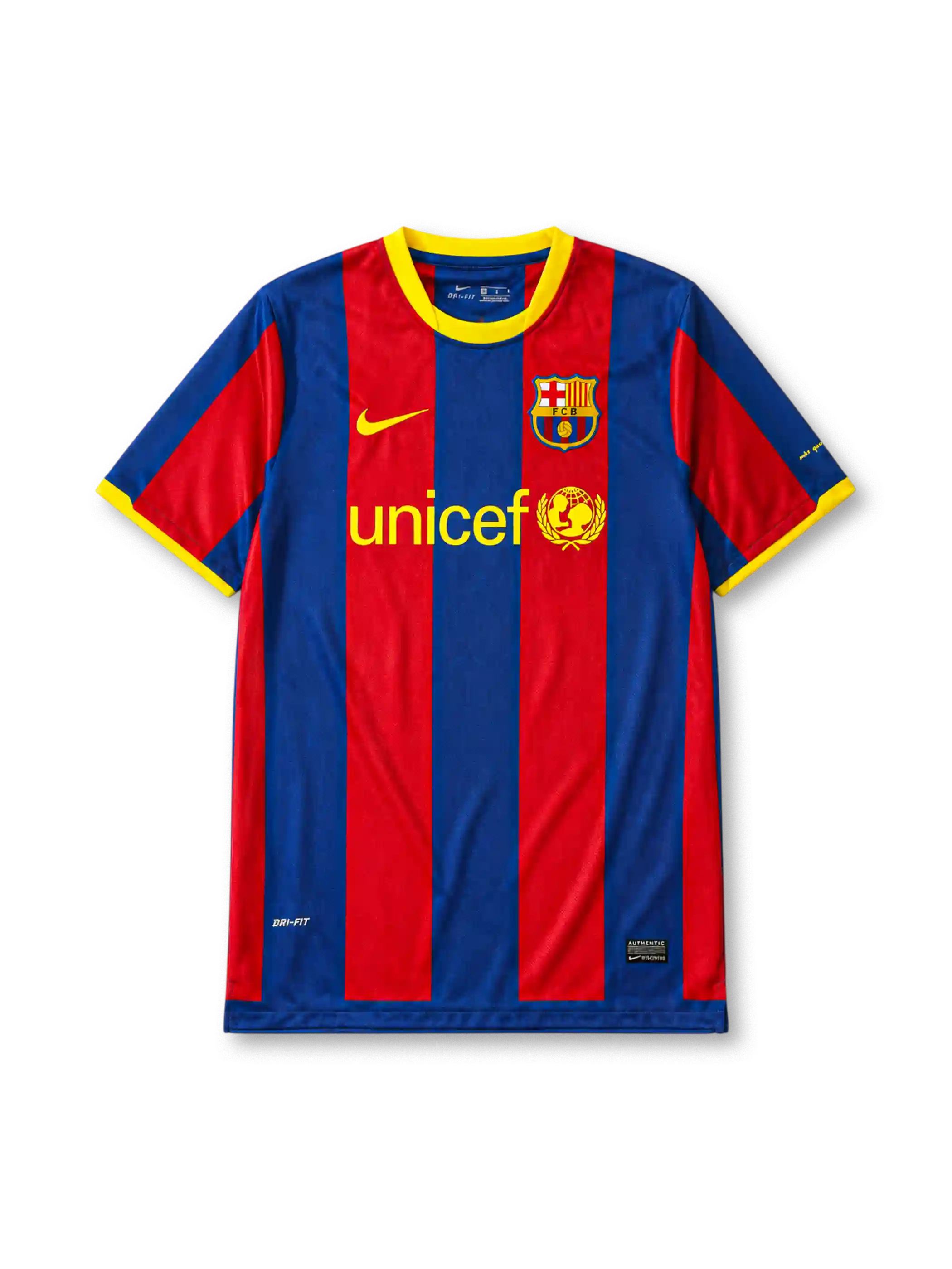 2010-11 バルセロナ ホームジャージ Nike UNICEF サッカーユニフォーム