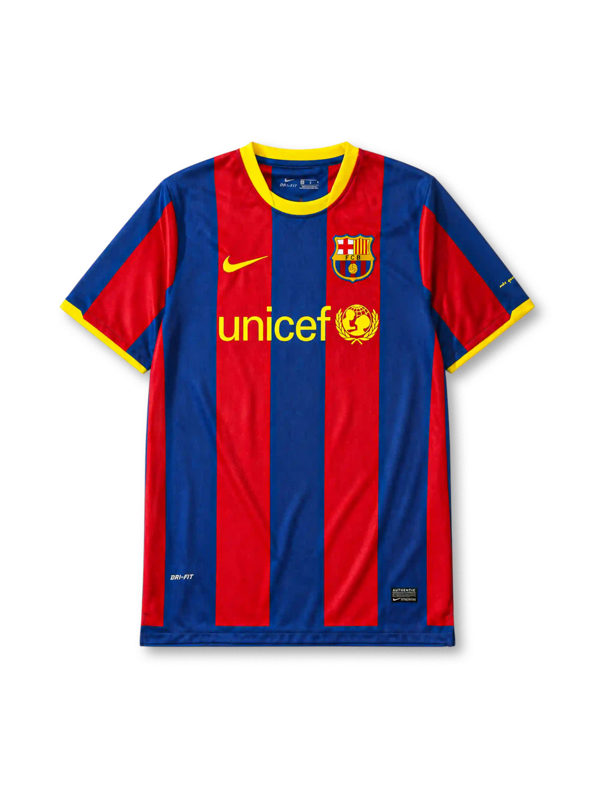 2010-11 バルセロナ ホームジャージ Nike UNICEF サッカーユニフォーム