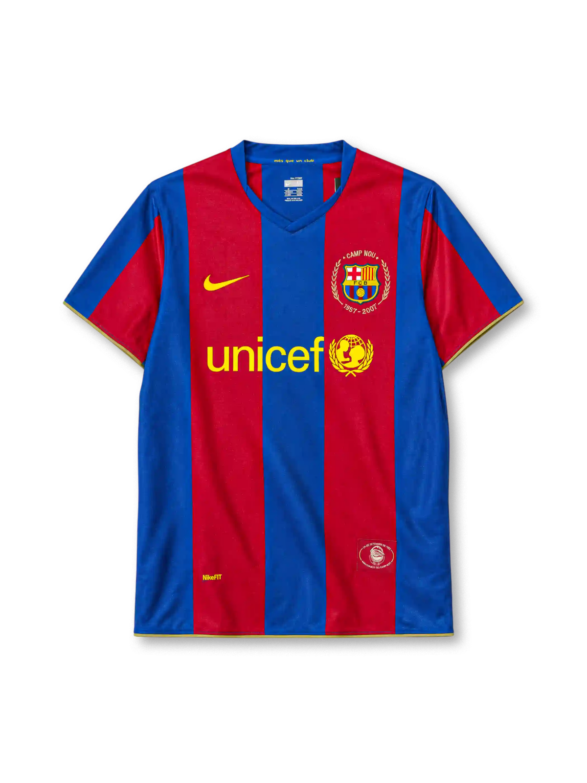 2007-08 バルセロナ ホームジャージ Nike UNICEF カンプ・ノウ50周年記念 サッカーユニフォーム
