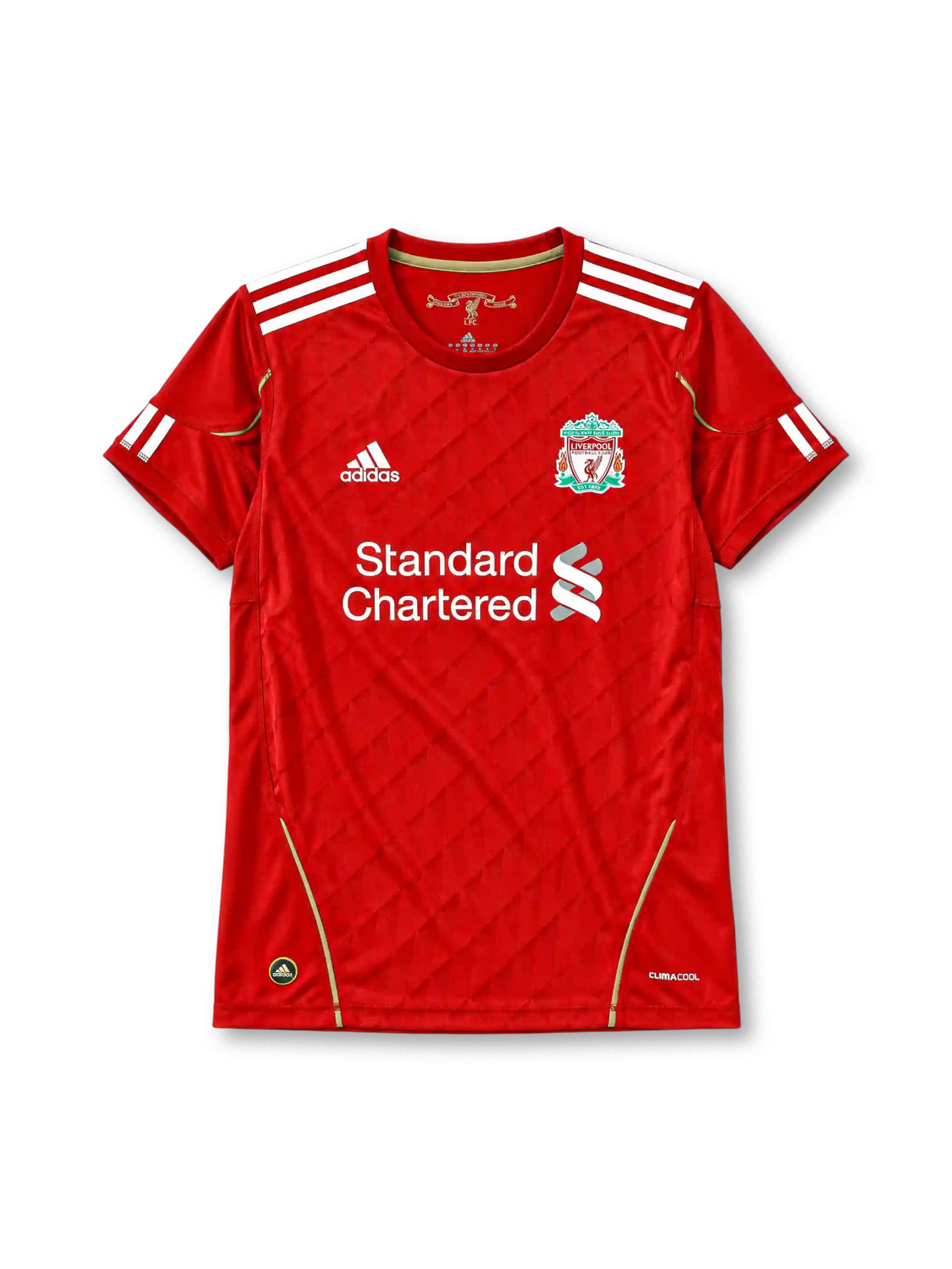 2010-11 リヴァプール ホームジャージ adidas Standard Chartered サッカーユニフォーム