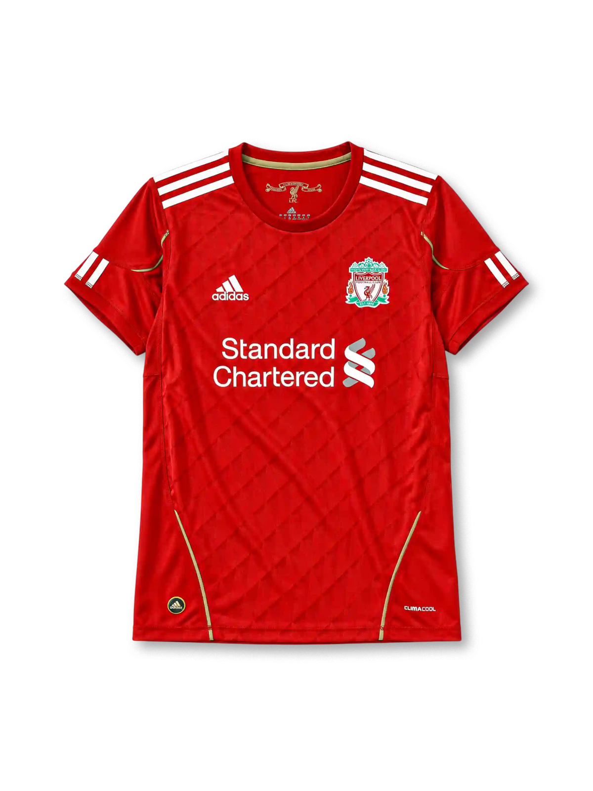 2010-11 リヴァプール ホームジャージ adidas Standard Chartered サッカーユニフォーム