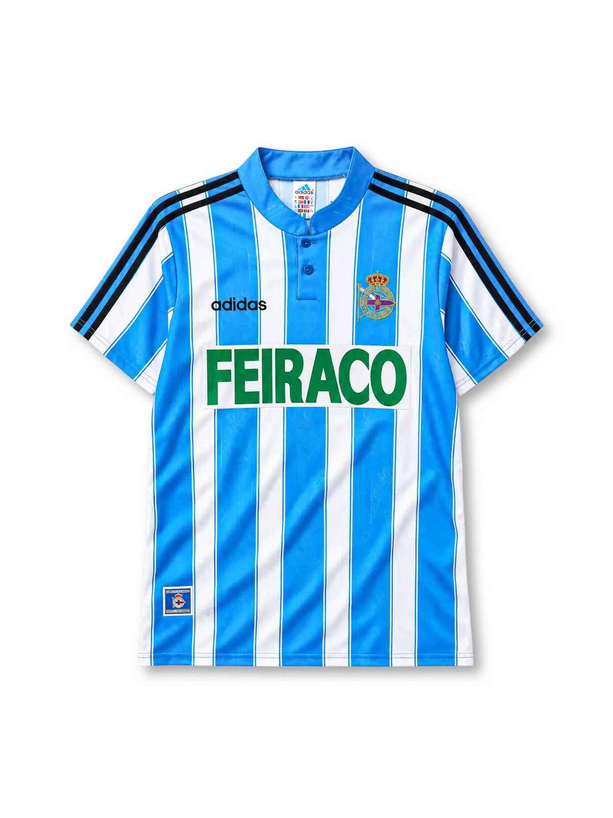 1997-98 デポルティボ・ラ・コルーニャ ホームジャージ adidas FEIRACO サッカーユニフォームv