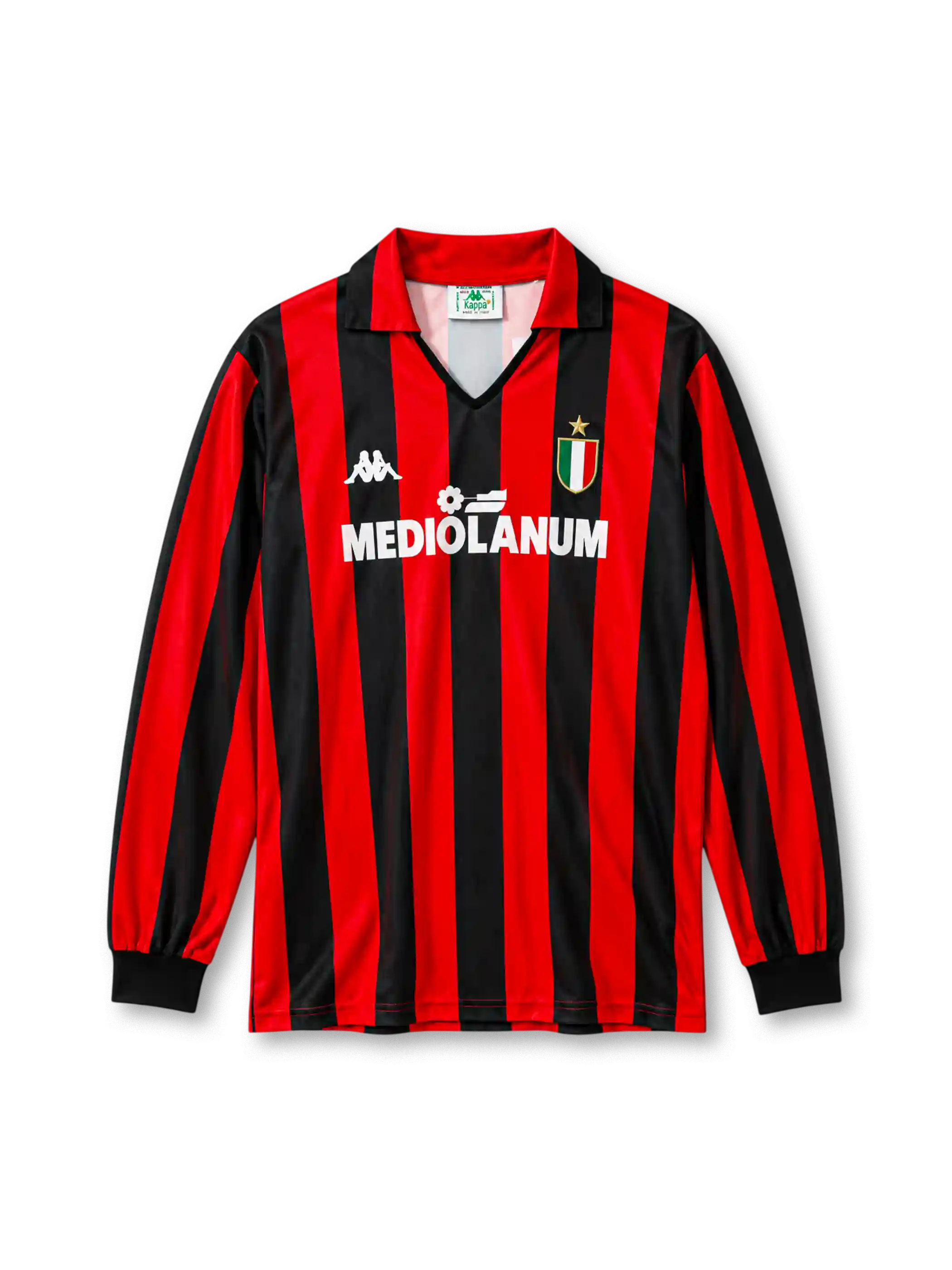 ACミラン 1988/89シーズン ホームジャージ 長袖 Kappa Mediolanum