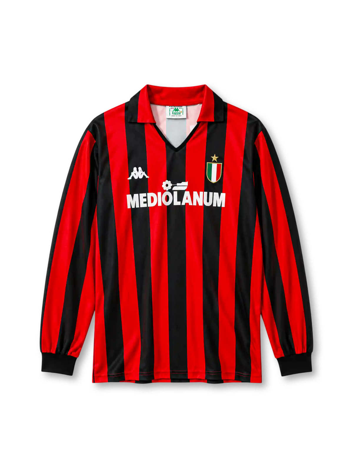 ACミラン 1988/89シーズン ホームジャージ 長袖 Kappa Mediolanum