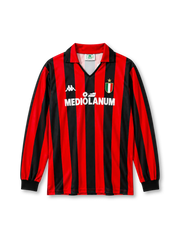 ACミラン 1988/89シーズン ホームジャージ 長袖 Kappa Mediolanum