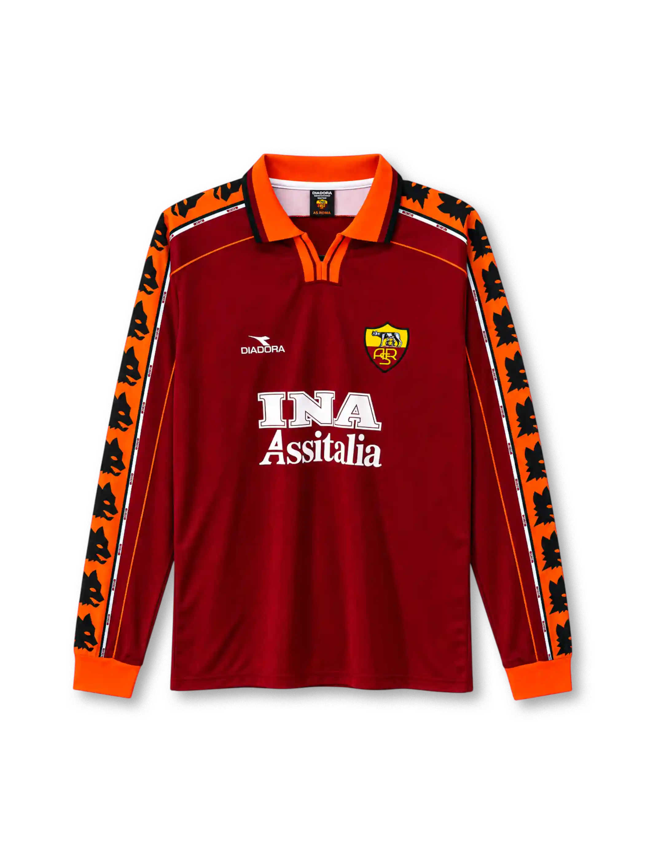 ASローマ 1998/99シーズン ホームジャージ 長袖 Diadora INA Assitalia